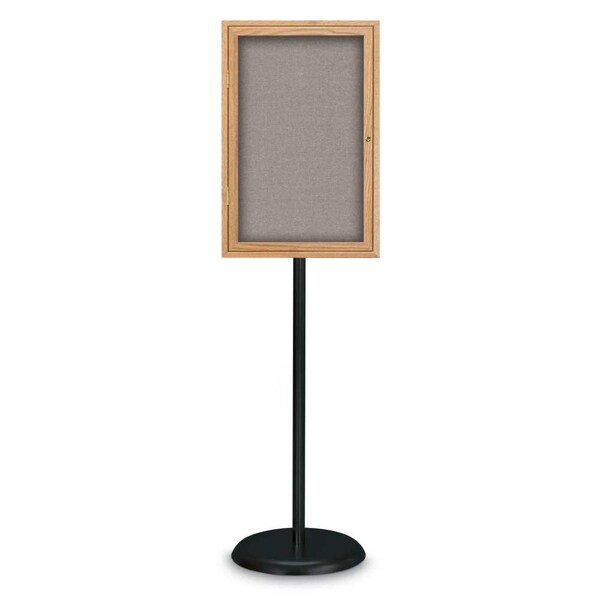 Corkboard, Double Door, Radius Frame, 60x36", Black/Pearl